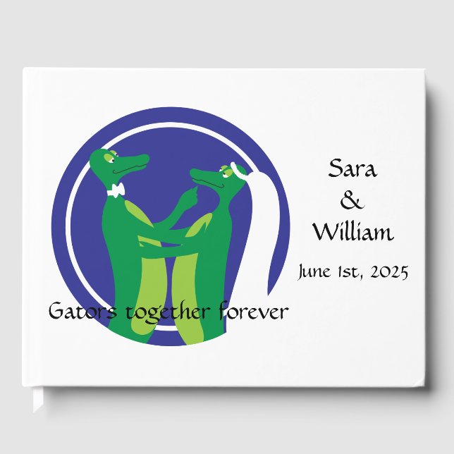 Gator Wedding Guest Book Gästebuch (Vorderseite)