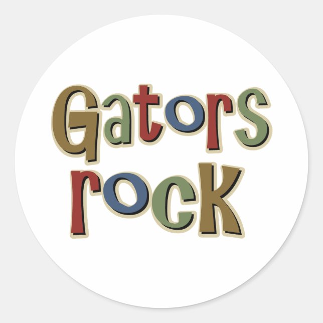 Gators Rock Runder Aufkleber (Vorderseite)