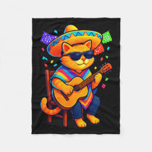 Gatos vor Vatos mexikanischer Katzenponcho Fiesta Fleecedecke