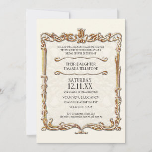 Gatsby Art Deco Jugendstil Imitate Golden Tulip Einladung