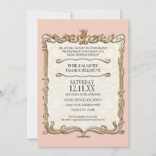 Gatsby Art Deco Jugendstil Imitate Golden Tulip Einladung