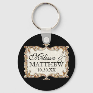 Gatsby Art Deco Jugendstil Imitate Golden Tulip Schlüsselanhänger