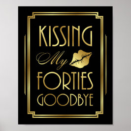 Gatsby Art Déco KISSING MES QUARANTE BIEN VOYAGE