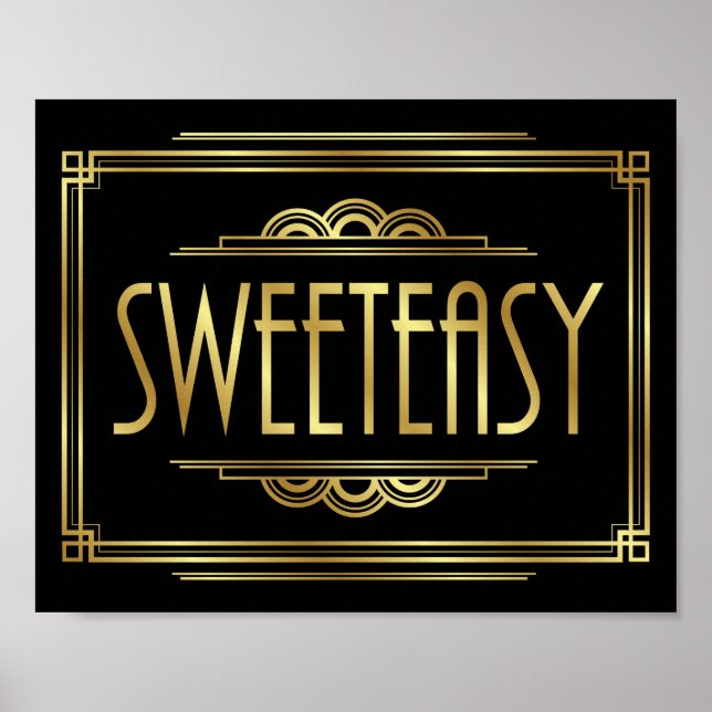 Gatsby Art Deco SWEETEASY Signature Print Poster (Vorne)