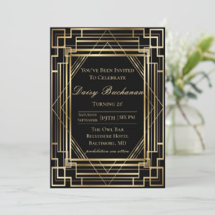 Gatsby Birthday Einladung Roaring 20er Party