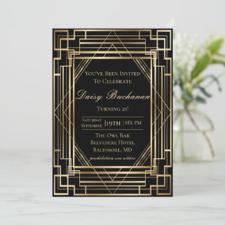 Gatsby Birthday Einladung Roaring 20er Party
