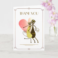 Gatsby Black Cats Wedding Dankeschön Card