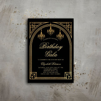 Gatsby Deko Roaring 20s Arch Chandeliers Geburtsta Einladung