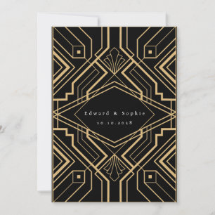 Gatsby Effect Wedding Save the Date Einladung