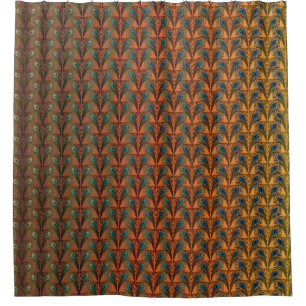 Gatsby Feathers Art Deko Design Duschvorhang