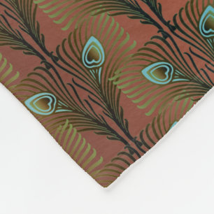 Gatsby Feathers Art Deko Design Fleecedecke