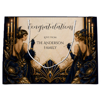 Gatsby Flapper Girls Art Deco Hochzeit LARGE Große Geschenktüte