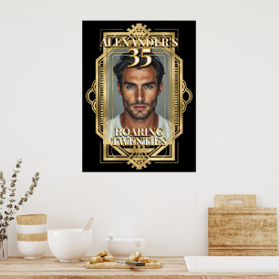 Gatsby Geburtstagsfoto Alters Willkommensschild Poster