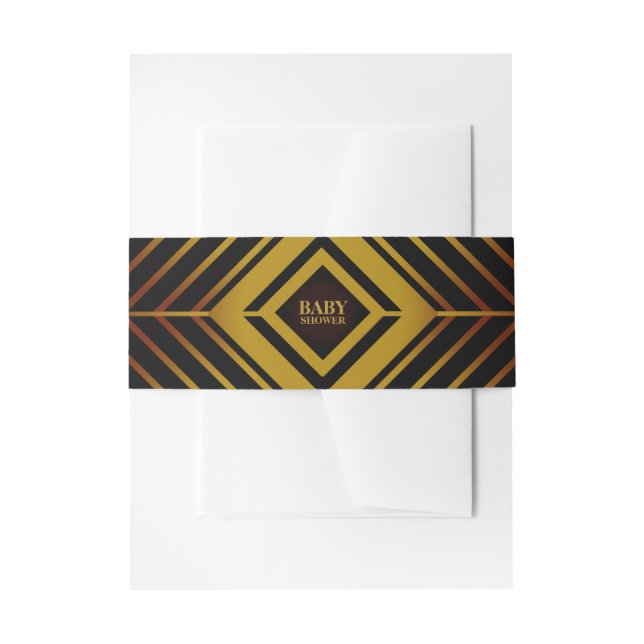 Gatsby Gold 2020er Baby Shower Einladungsbanderole (Vorderseite Beispiel)