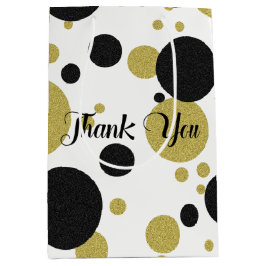 Gatsby Gold Sparkle & Shimmer Polka-Dot Party Bag Mittlere Geschenktüte