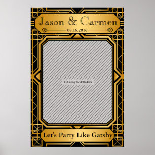 Gatsby-Hochzeitsrequisiten-Plakat für Fotobooth Poster