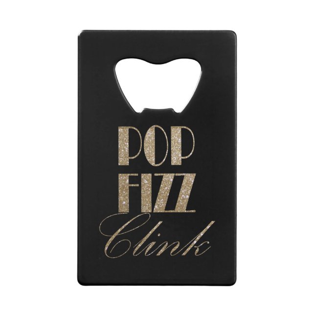 Gatsby party Gold et Black Pop Fizz Clink (Devant)