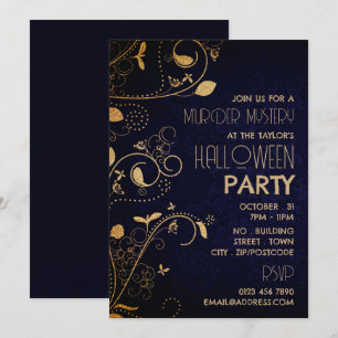 Gatsby Style, Murder Mystery Halloween-Party Einladung