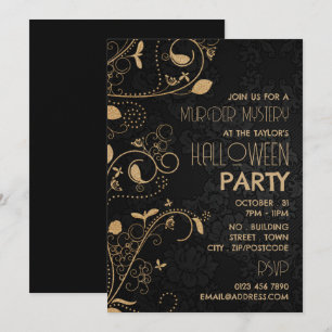 Gatsby Style, Murder Mystery Halloween-Party Einladung