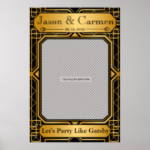 Gatsby Wedding Prop Poster für Foto Booth