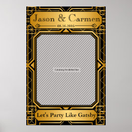 Gatsby Wedding Prop Poster für Foto Booth