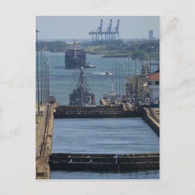 Gatun Locks 8 Postkarte (Vorderseite)