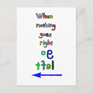 Gauche Inspiration amusante Typographie Art Carte 