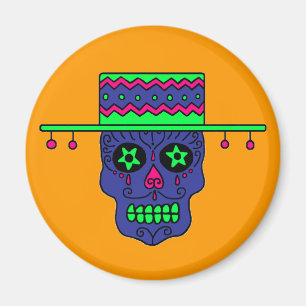 Gaucho Sugar Skull Magnet