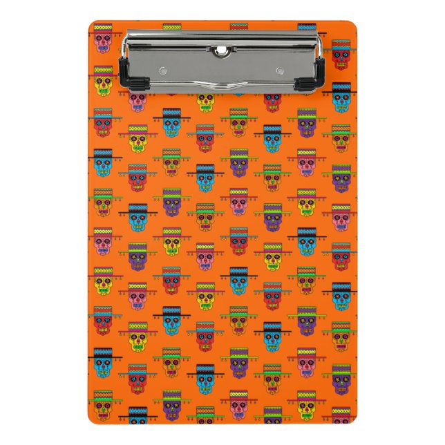 Gaucho Sugar Skull Mini Klemmbrett (Vorderseite)