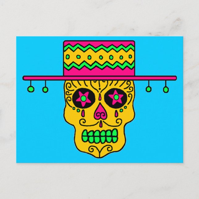 Gaucho Sugar Skull Postkarte (Vorderseite)