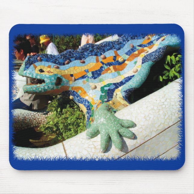 Gaudi Eidechsen-Mosaiken Mousepad (Vorne)