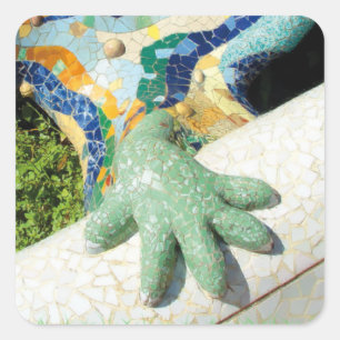Gaudi Handmosaik Quadratischer Aufkleber