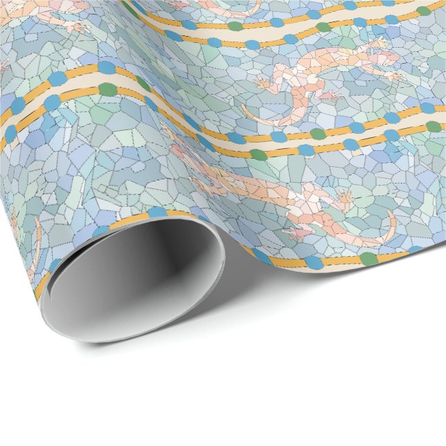 Gaudi Lizard Geschenkpapier (Rolleneckpunkt)