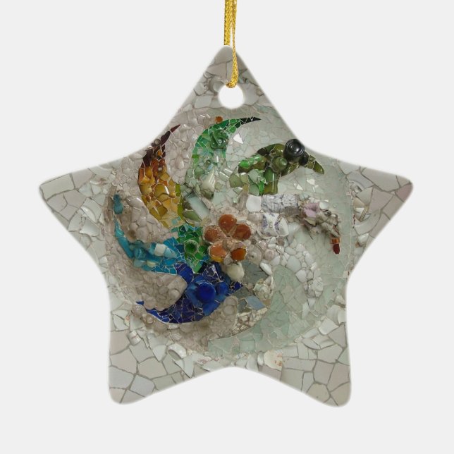 Gaudi Mosaik Keramik Ornament (Hinten)