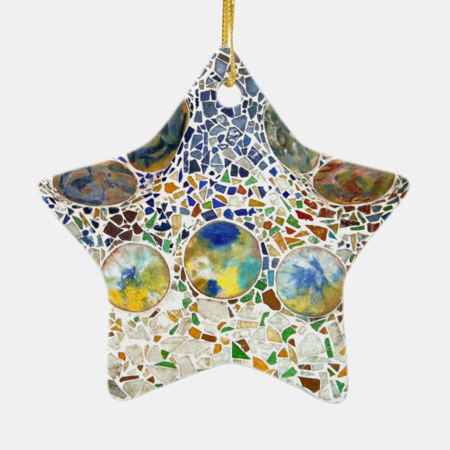Gaudi Mosaikverzierung Keramikornament (Hinten)