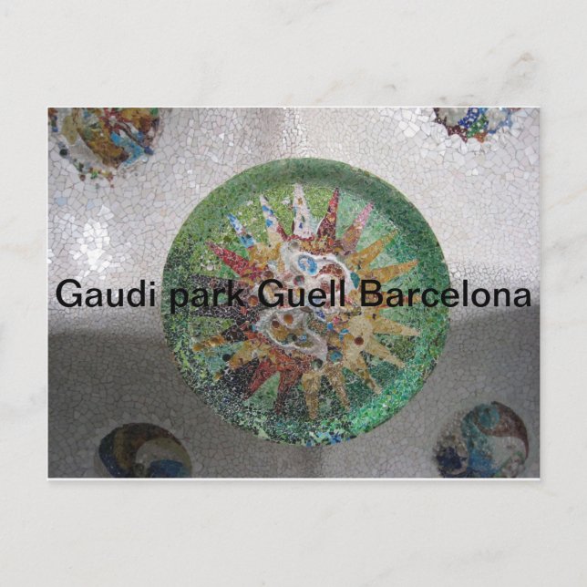 Gaudi Park Guell Barcelona Postkarte (Vorderseite)