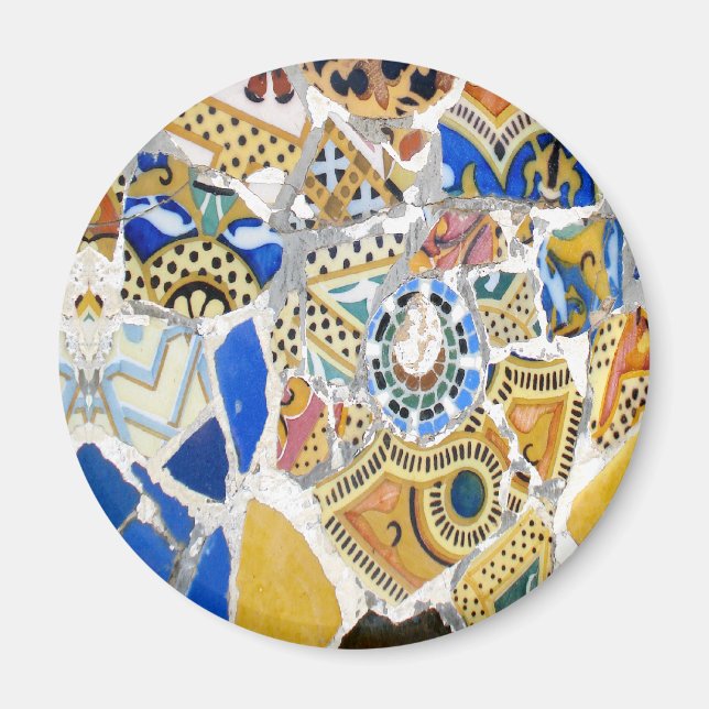 Gaudi Yellow Tiles Magnet (Vorne)