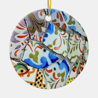 Gaudi's Park Guell Mosaic Tiles Keramik Ornament