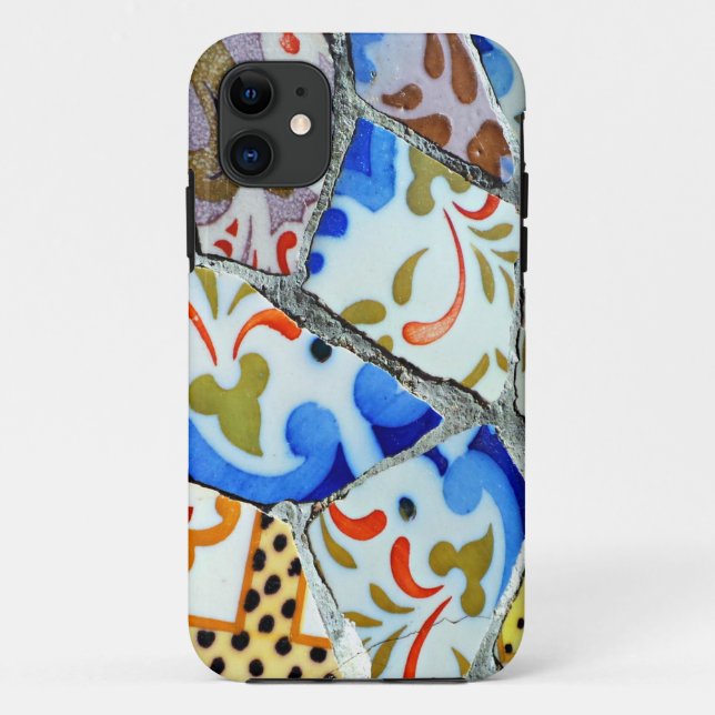 Gaudis Park Guell Mosaik-Fliesen Case-Mate iPhone Hülle (Rückseite)