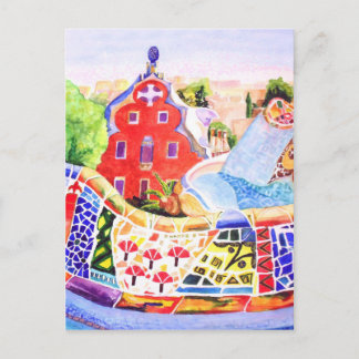 Gaudis Park. Postkarte