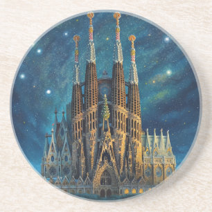 Gaudis Starry Dream Barcelona Sagrada Familia Getränkeuntersetzer