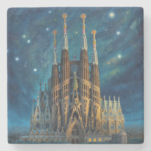 Gaudis Starry Dream Barcelona Sagrada Familia Steinuntersetzer