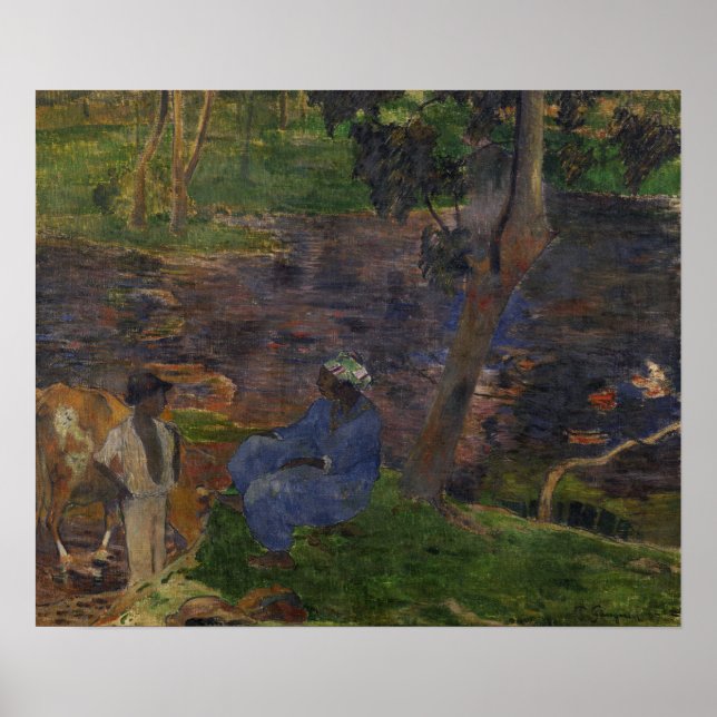 Gauguin - am Seeufer von Martinique 1887 Poster (Vorne)