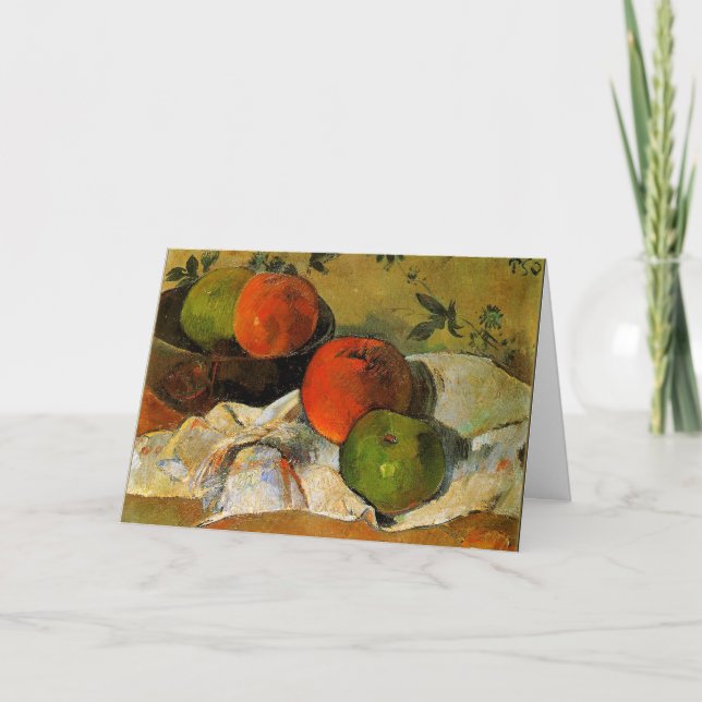 Gauguin - Äpfel- und Bowl-Malerei Karte (Vorderseite)
