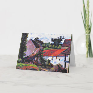 Gauguin - Bauernhof in Osny, feine Kunstmalerei Karte