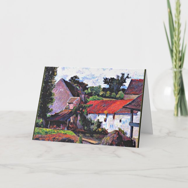 Gauguin - Bauernhof in Osny, Kunstmalerei Karte (Vorderseite)