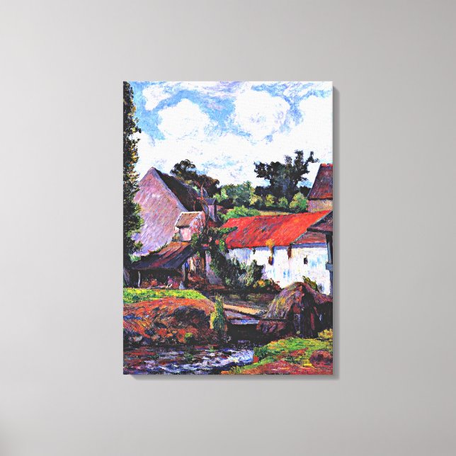Gauguin - Bauernhof in Osny, Kunstmalerei Leinwanddruck (Vorderseite)