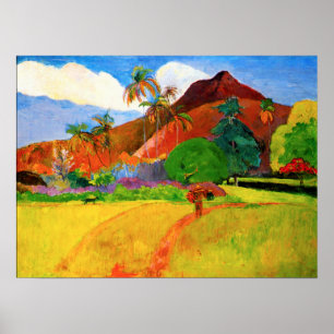 Gauguin Berge in Tahiti-Plakat Poster