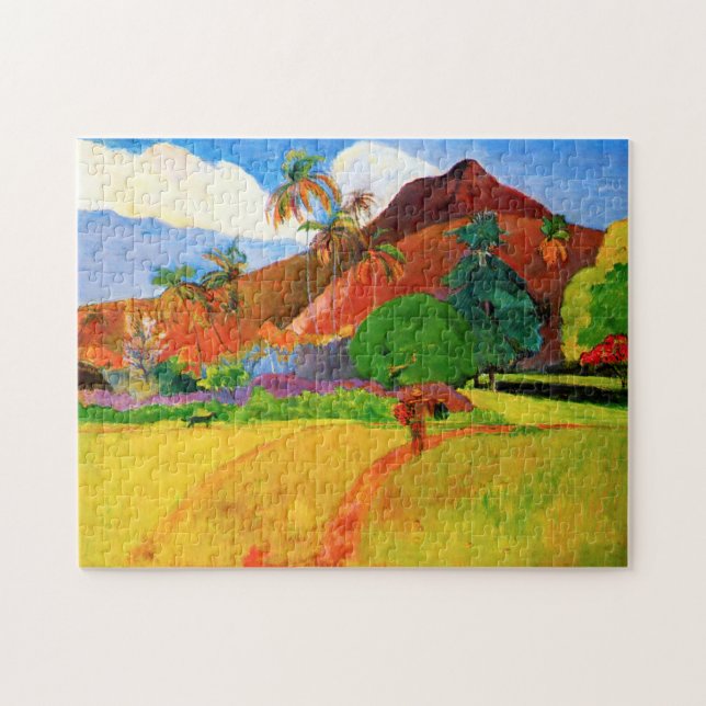 Gauguin Berge in Tahiti-Puzzlespiel (Horizontal)