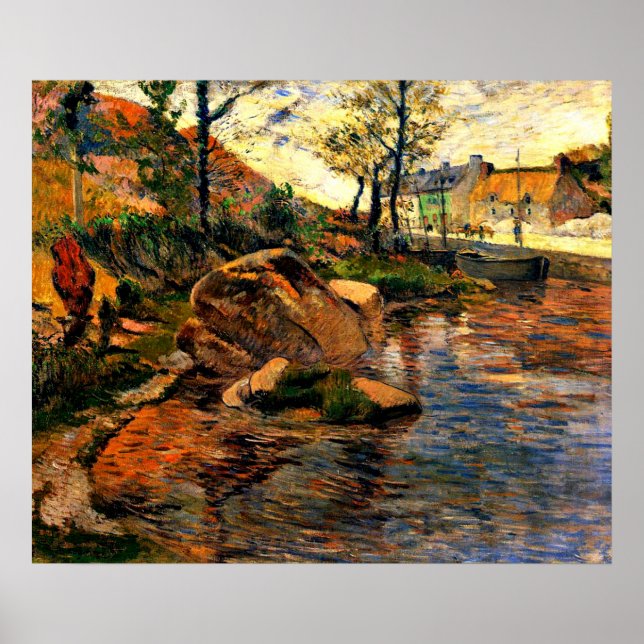 Gauguin - Cove gegenüber dem Hafen von Pont-Aven, Poster (Vorne)
